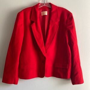 Vintage Pendleton Red Wool Blazer Jacket Size 16